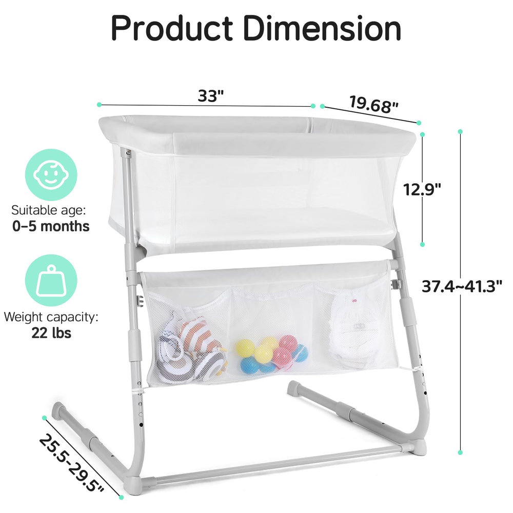 Cowiewie space-saving bedside bassinet fits small rooms and travel