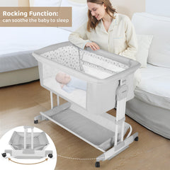 Cowiewie Bassinet wheels enable smooth room-to-room movement.