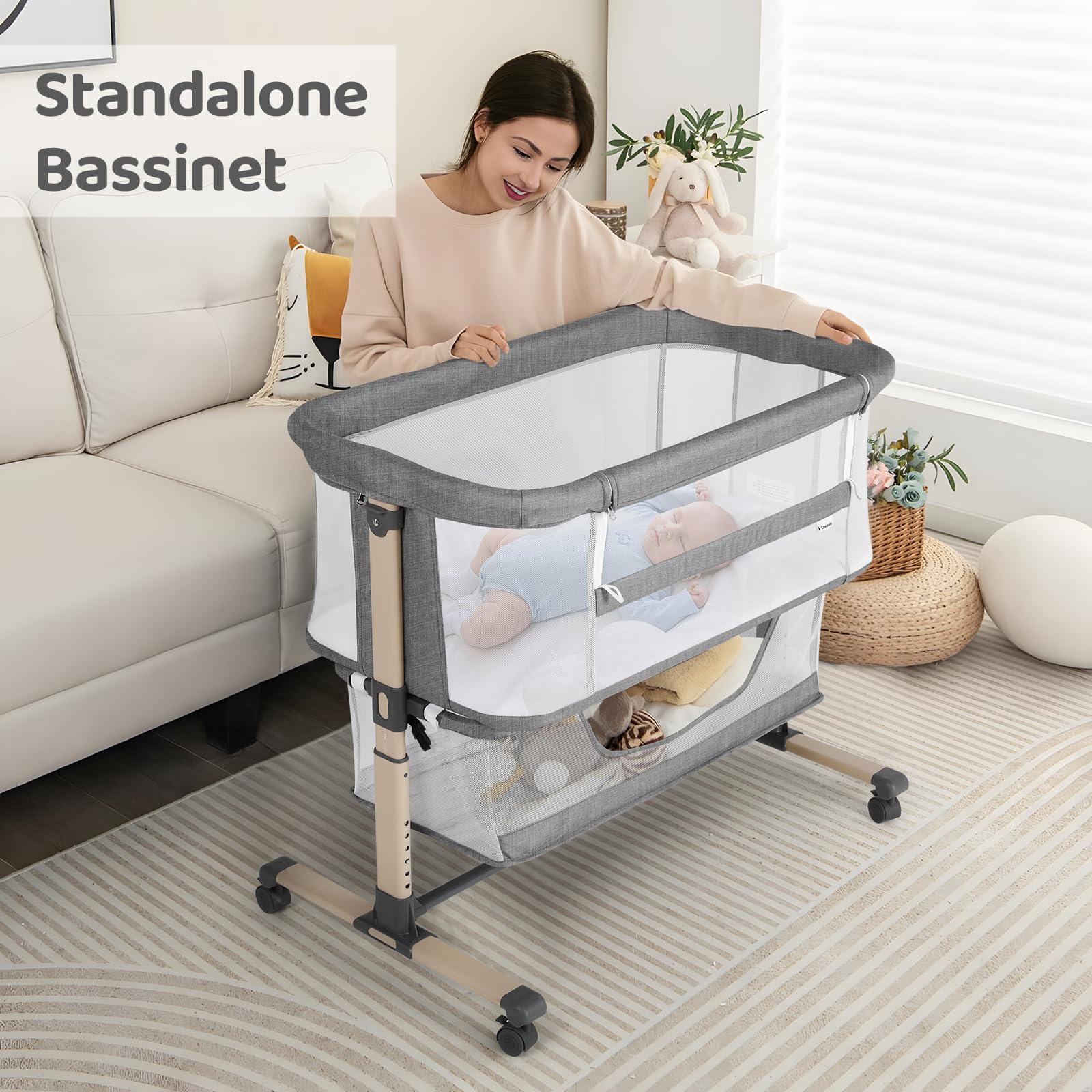 Cowiewie offers five color options to match your nursery decor, including grey