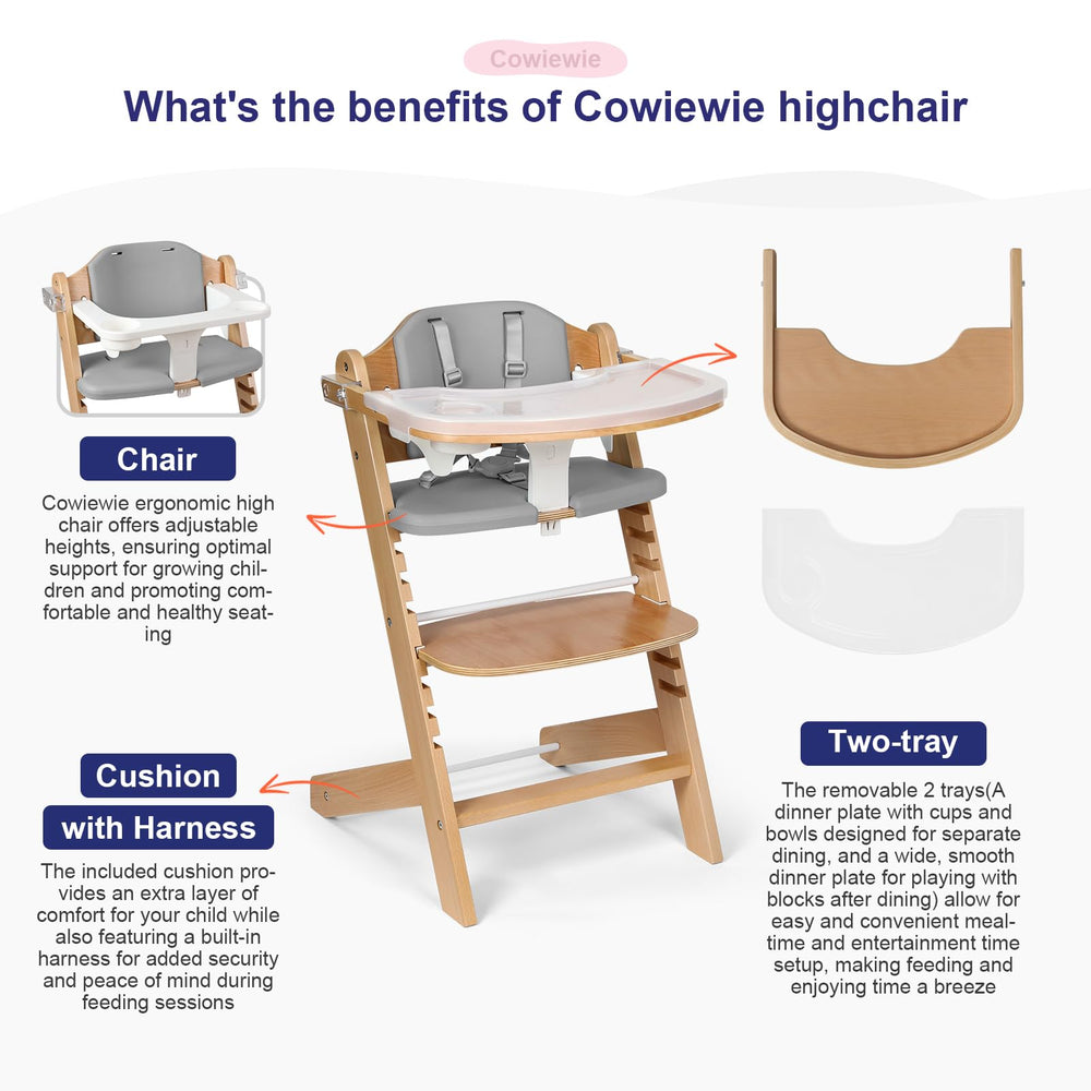 Cowiewie EVA cushions are waterproof and easy to wipe after meals.