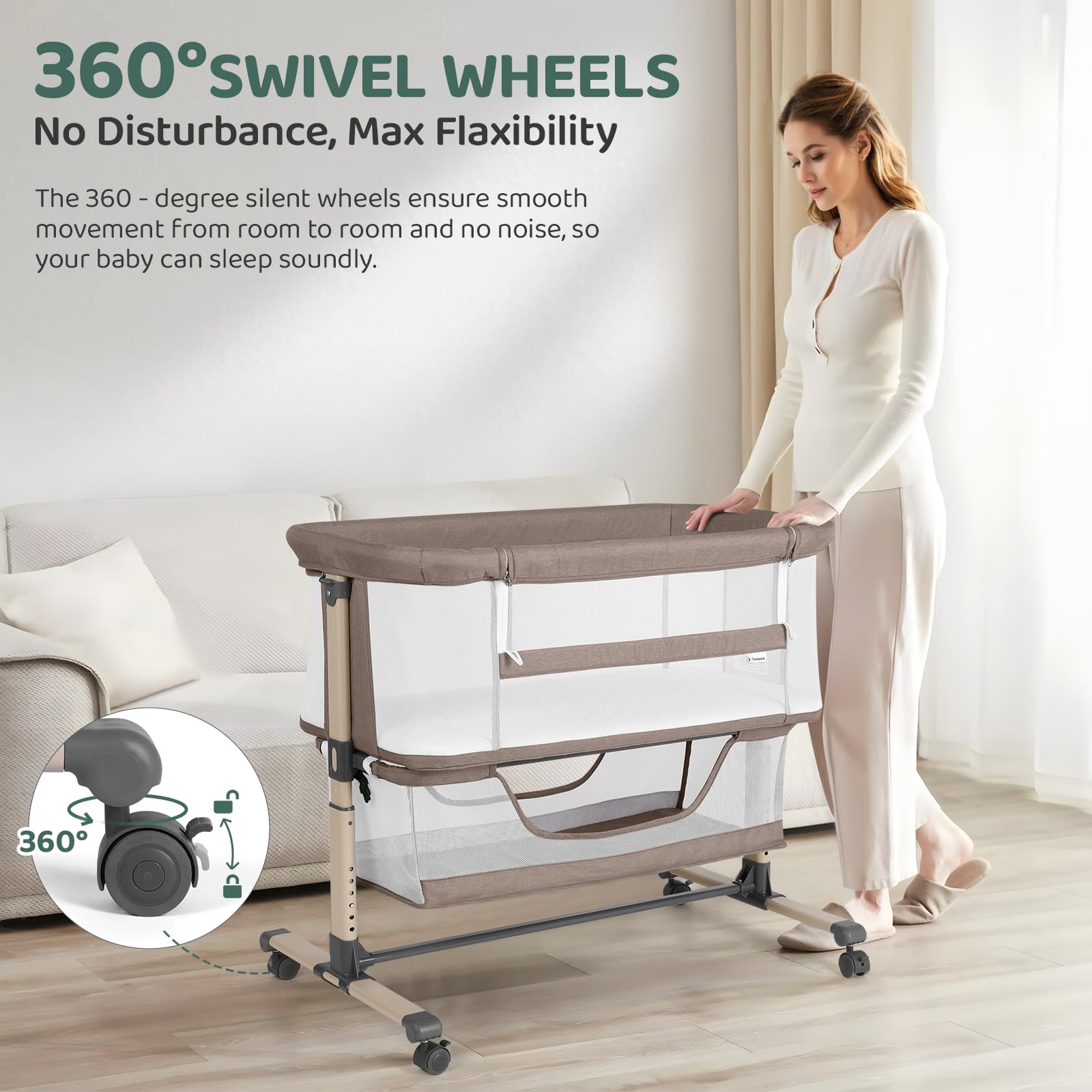 Cowiewie five-color options include a versatile khaki accent for any nursery.