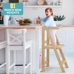 Cowiewie foldable tower four-height adjustments grow with your child
