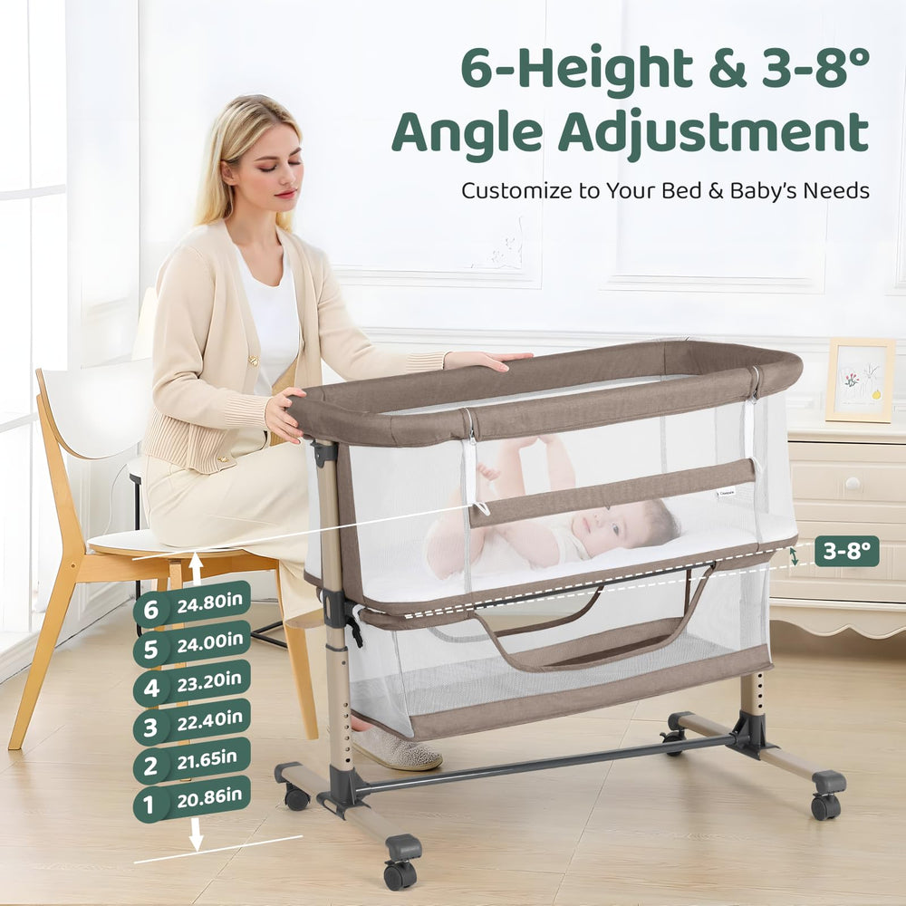 Cowiewie four lockable wheels enable easy room-to-room movement.