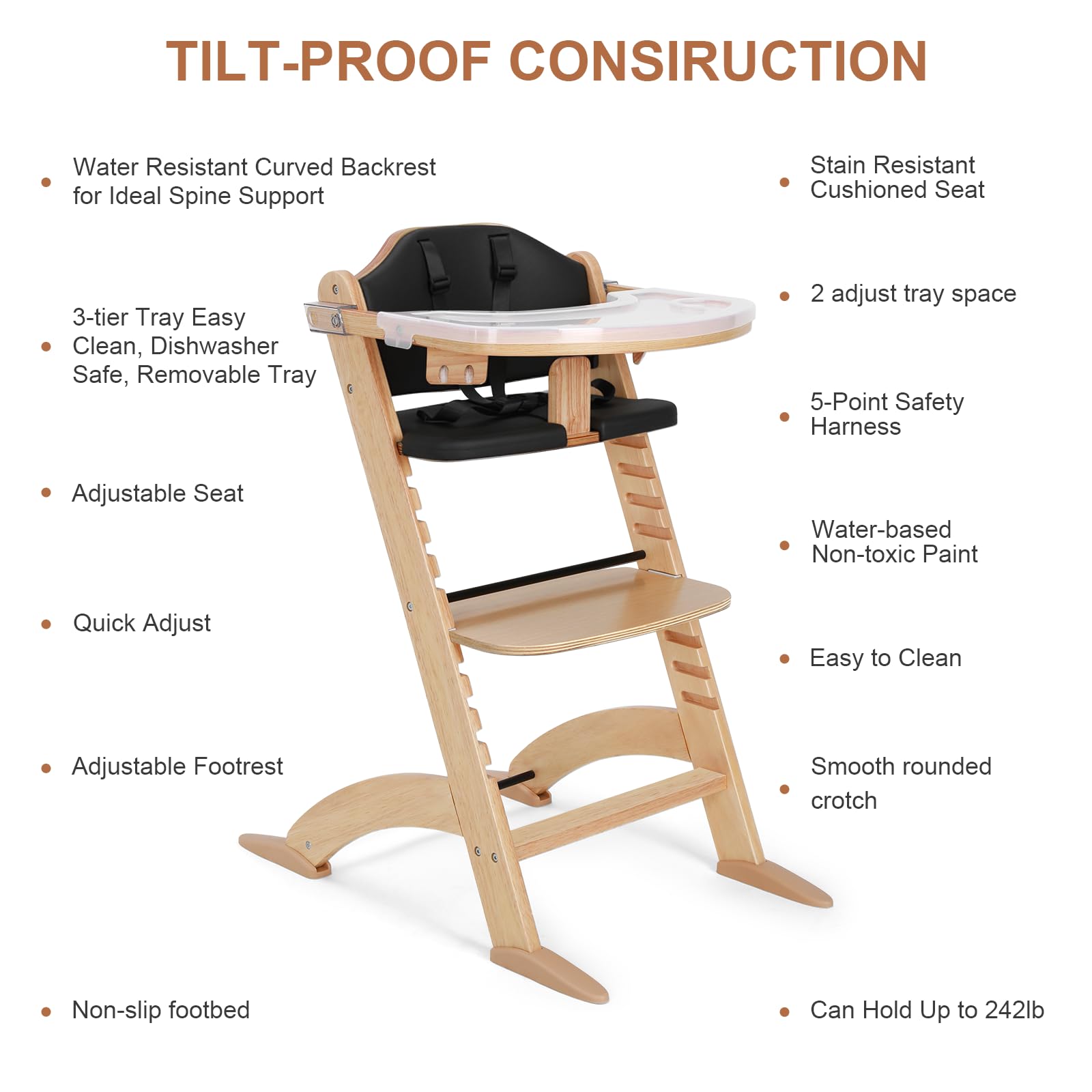 Cowiewie one-piece frame safety design provides tipping stability