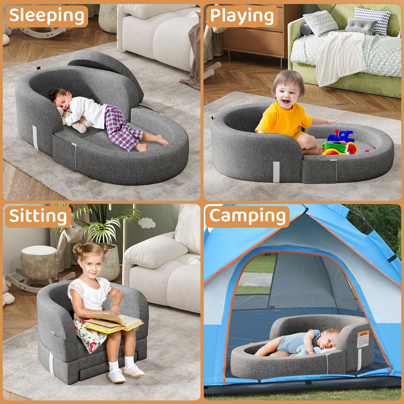 Removable cover on Cowiewie bed is washable for easy cleaning.