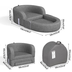 Cowiewie sofa-chair transformation provides cozy seating on the go.