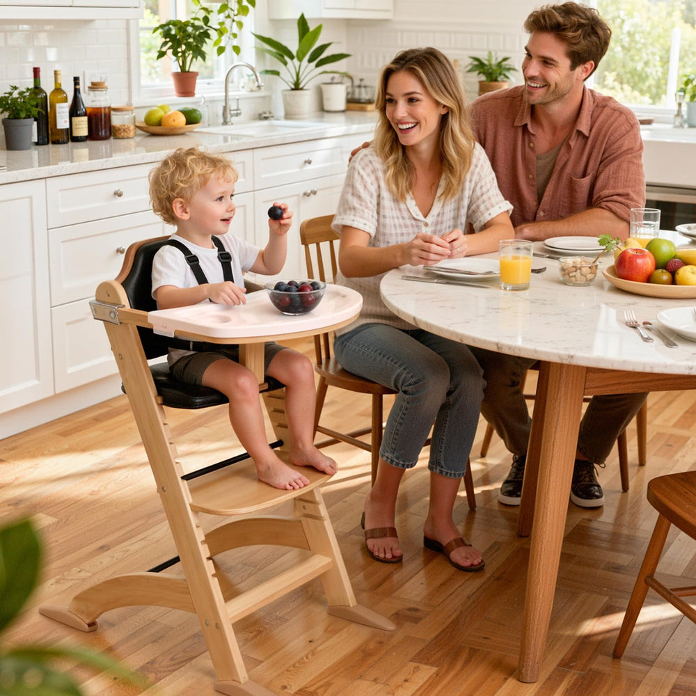 Cowiewie wooden meal tray removable and adjustable for comfort