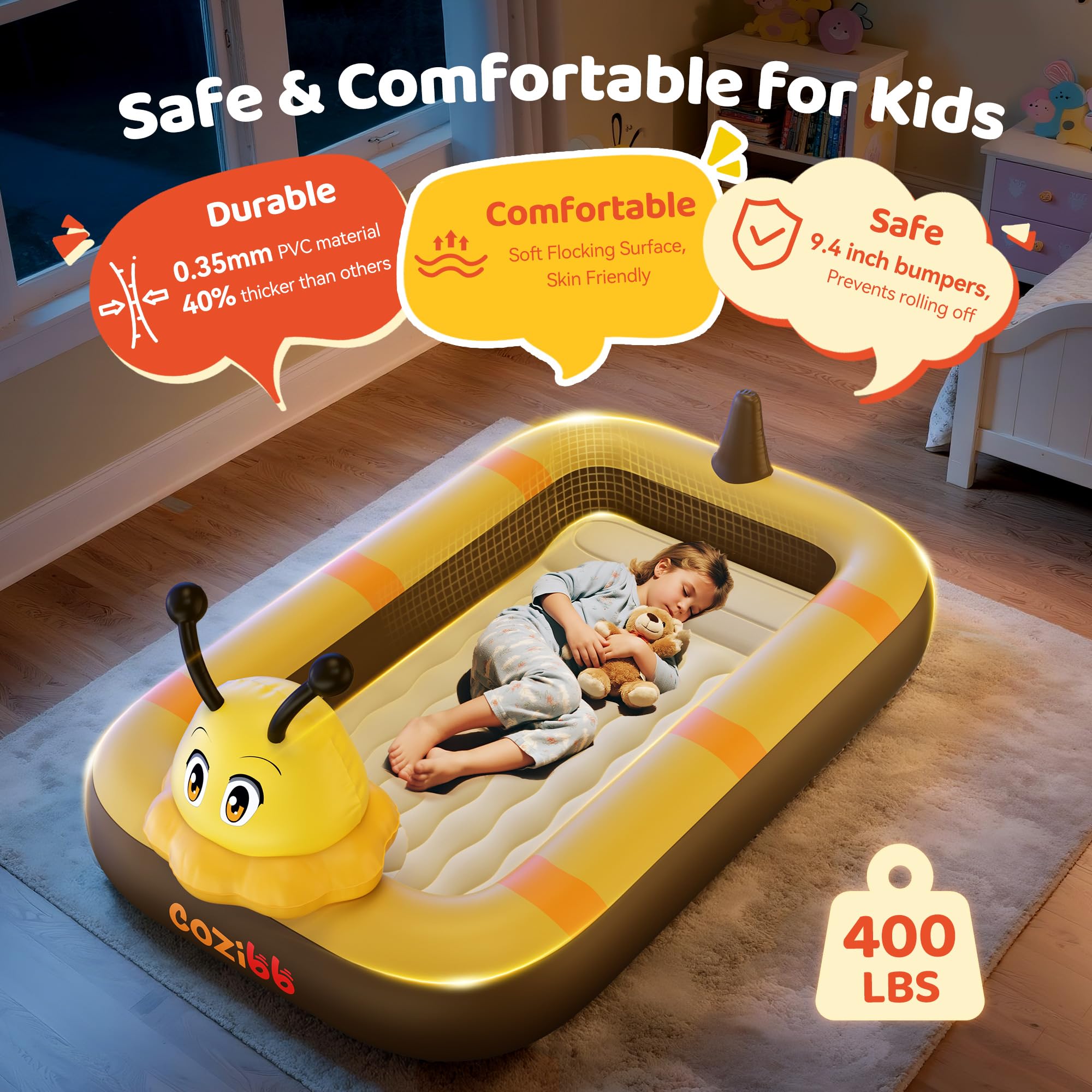 Cozibb four-side safety bumpers reduce roll-offs for peace of mind