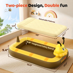 Cozibb soft flocked mattress surface for gentle, skin-friendly comfort during trips