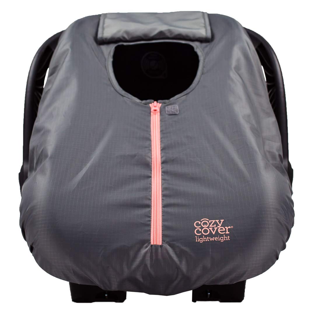 Cozy Cover pull over flap provides sun protection on the carrier.