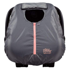 Cozy Cover pull over flap provides sun protection on the carrier.