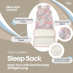 Cozy Crawlers two-way zipper enables quick diaper changes