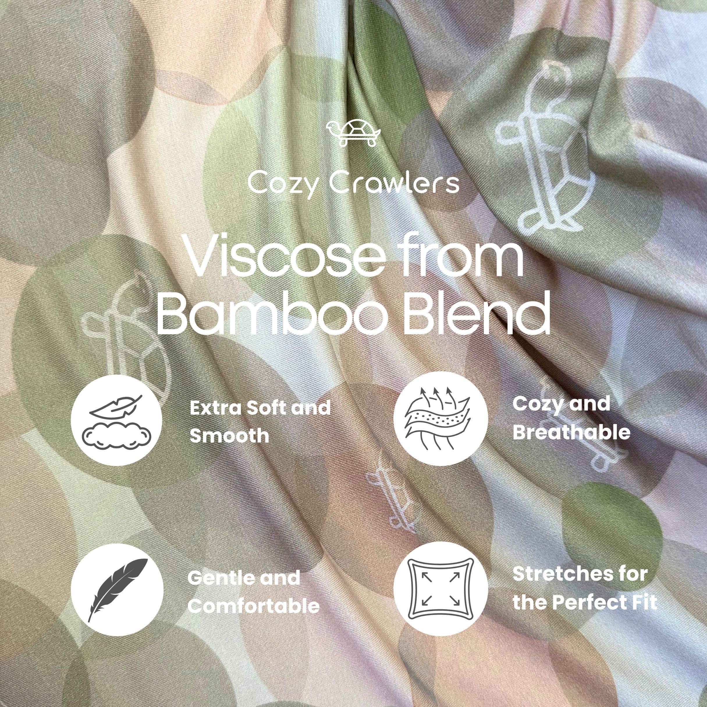 Cozy Crawlers sleep sack closeup shows breathable viscose from bamboo
