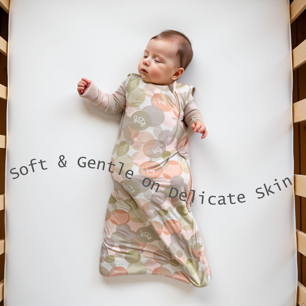 Cozy Crawlers sleep sack in use as wearable blanket for snug sleep