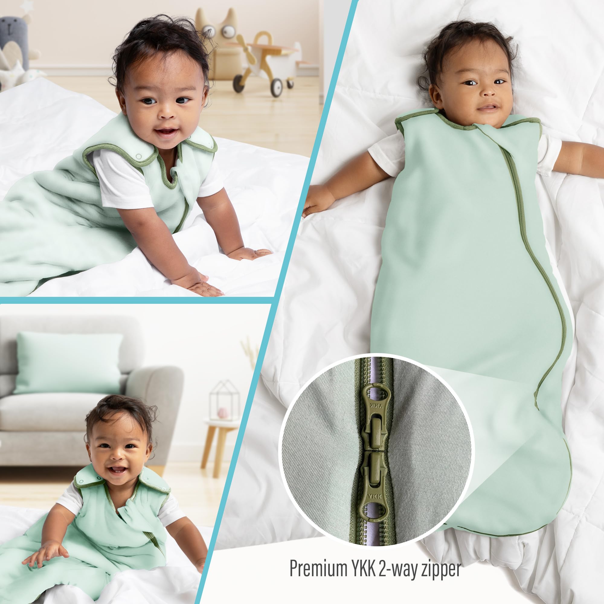 Cozy Seal bamboo sleep sack is machine washable and durable for busy parents.