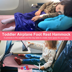 COZYBONDER kids airplane seat extender during flight for relaxed play.
