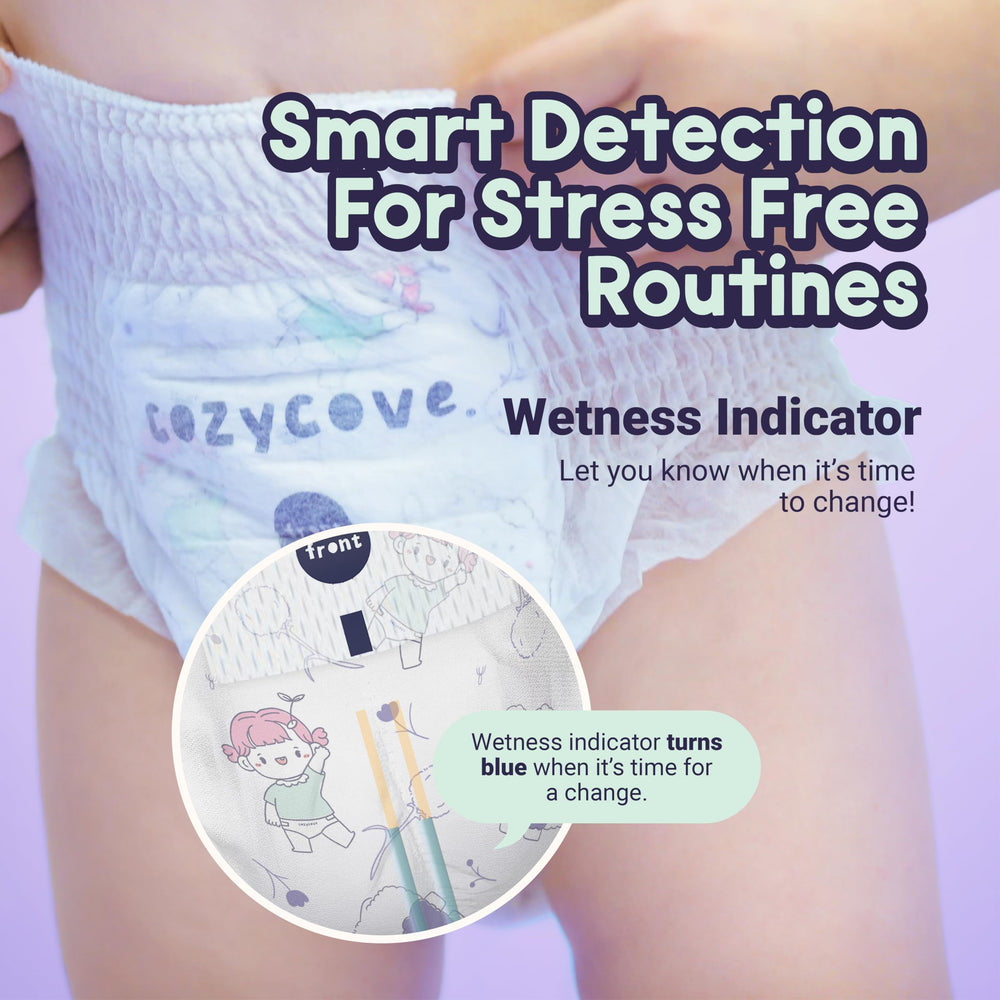 Cozycove dual-layer leg cuffs provide leak protection during sleep.