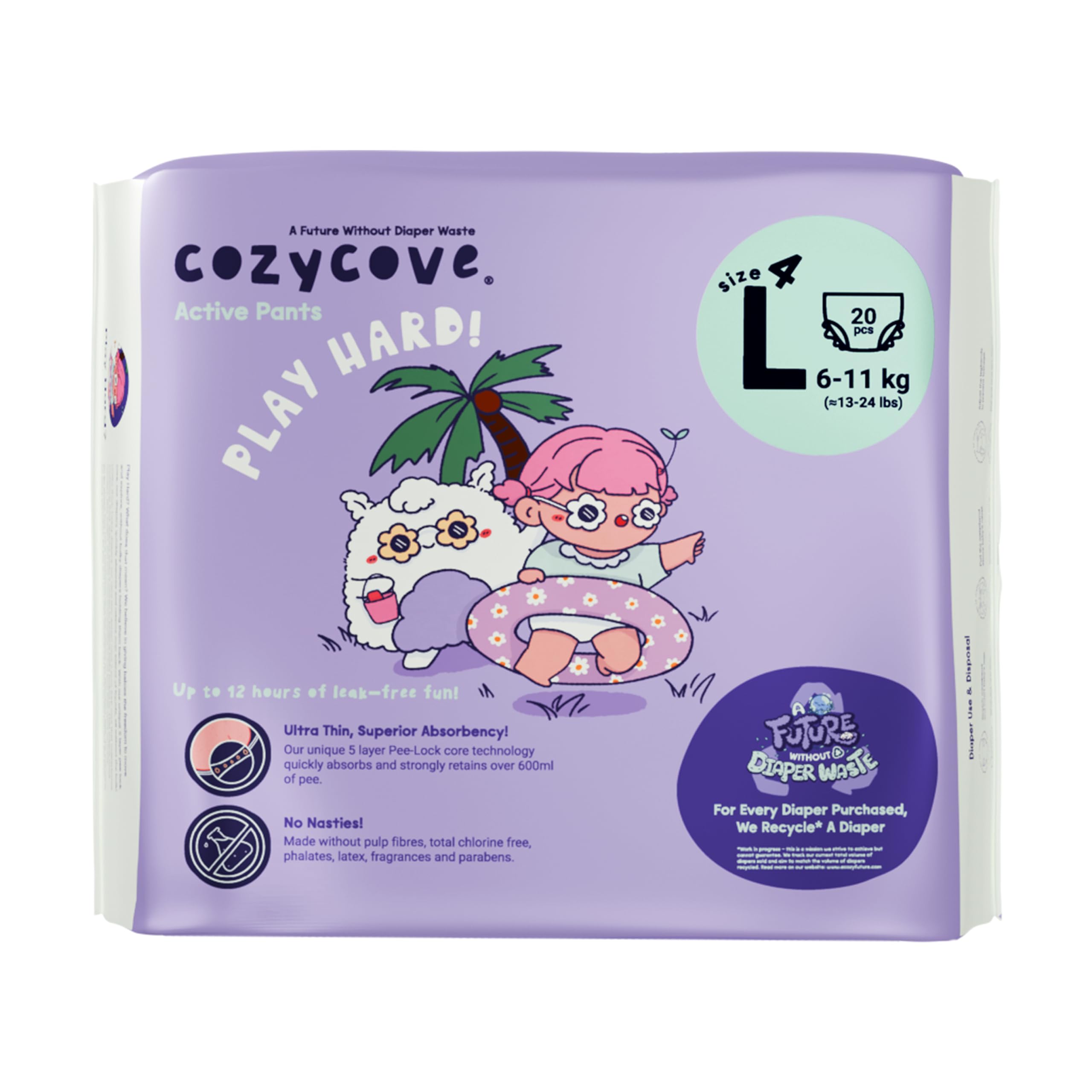 Cozycove training pants pack front shows slim pull-up design for active babies.