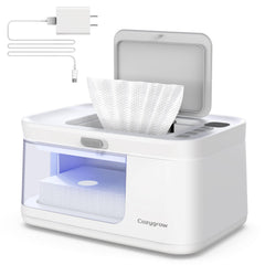 Cozygrow baby wipe warmer front view showing easy access to warm wipes.
