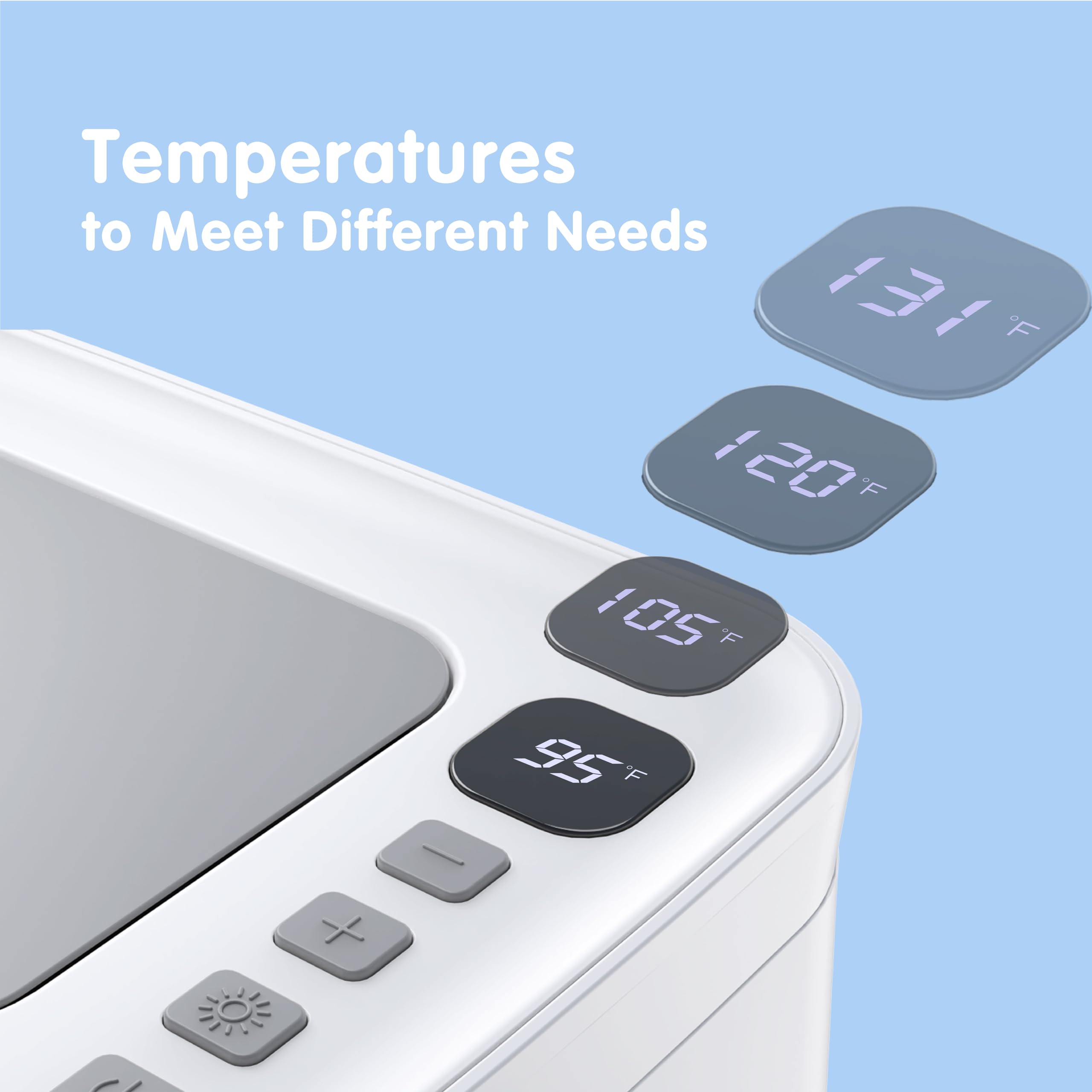 Cozygrow wipe warmer capacity up to 150 wipes for busy diaper changes.