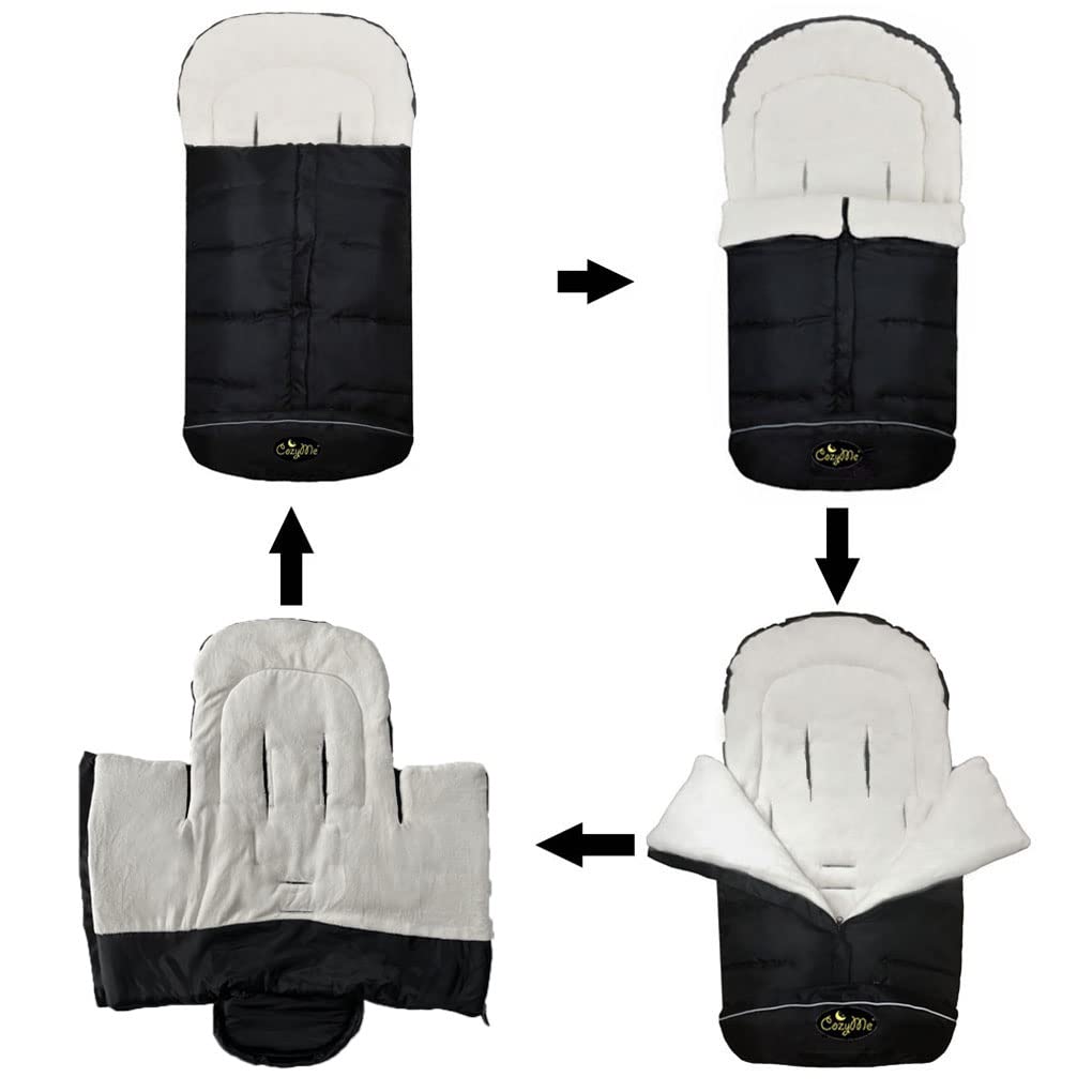 CozyMe anti-slip back panel with harness-slots ensures a secure fit during active strolls.