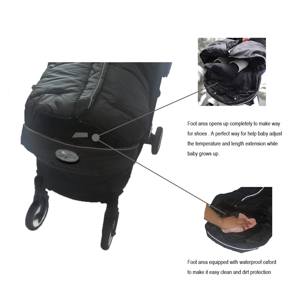 CozyMe temperature-extension zippers allow longer use as baby grows.