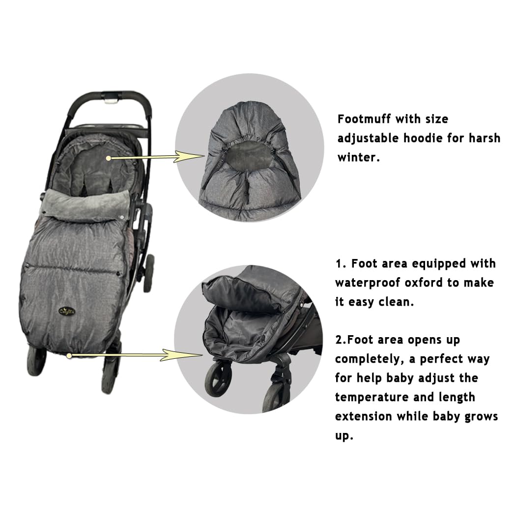 CozyMe two-way zipper allows top or bottom access for easy use.