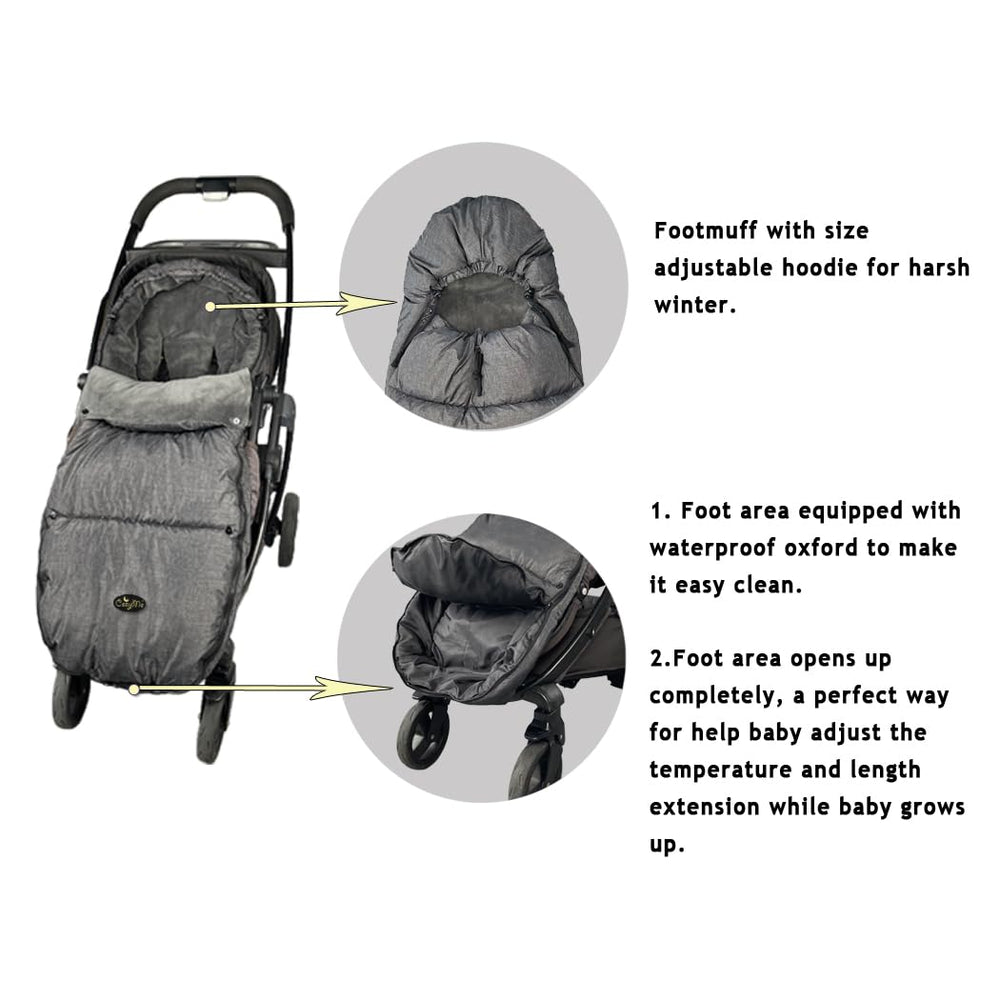 CozyMe two-way zipper allows top or bottom access for easy use.