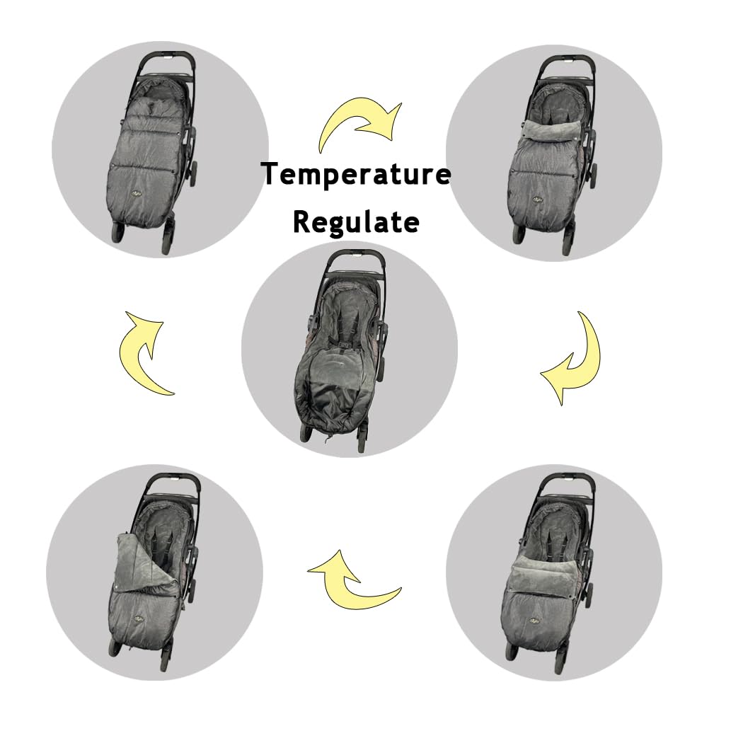 CozyMe footmuff demonstrates universal attachment across major stroller brands.