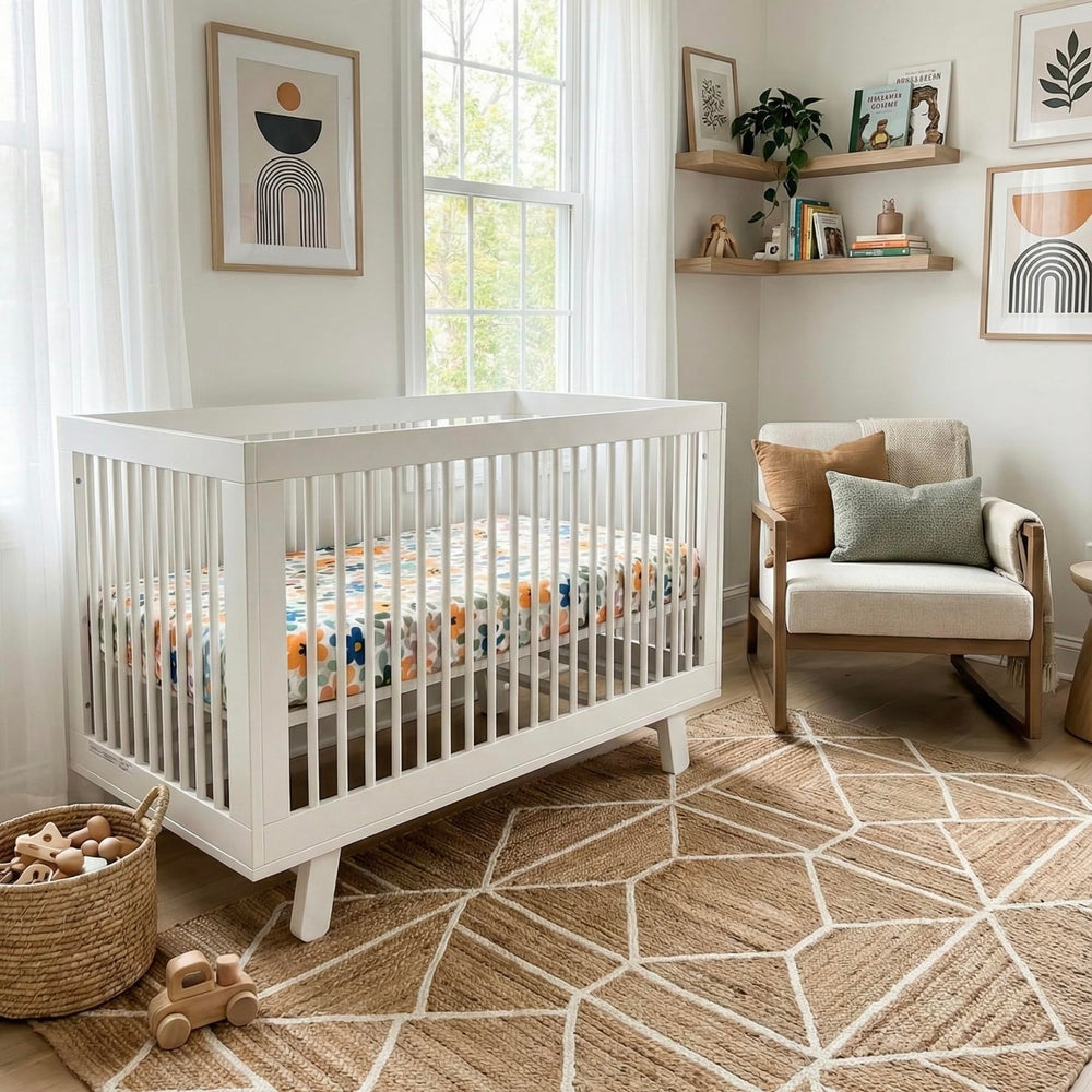 CozysBunny crib sheet close-up shows gentle touch and breathable cotton.