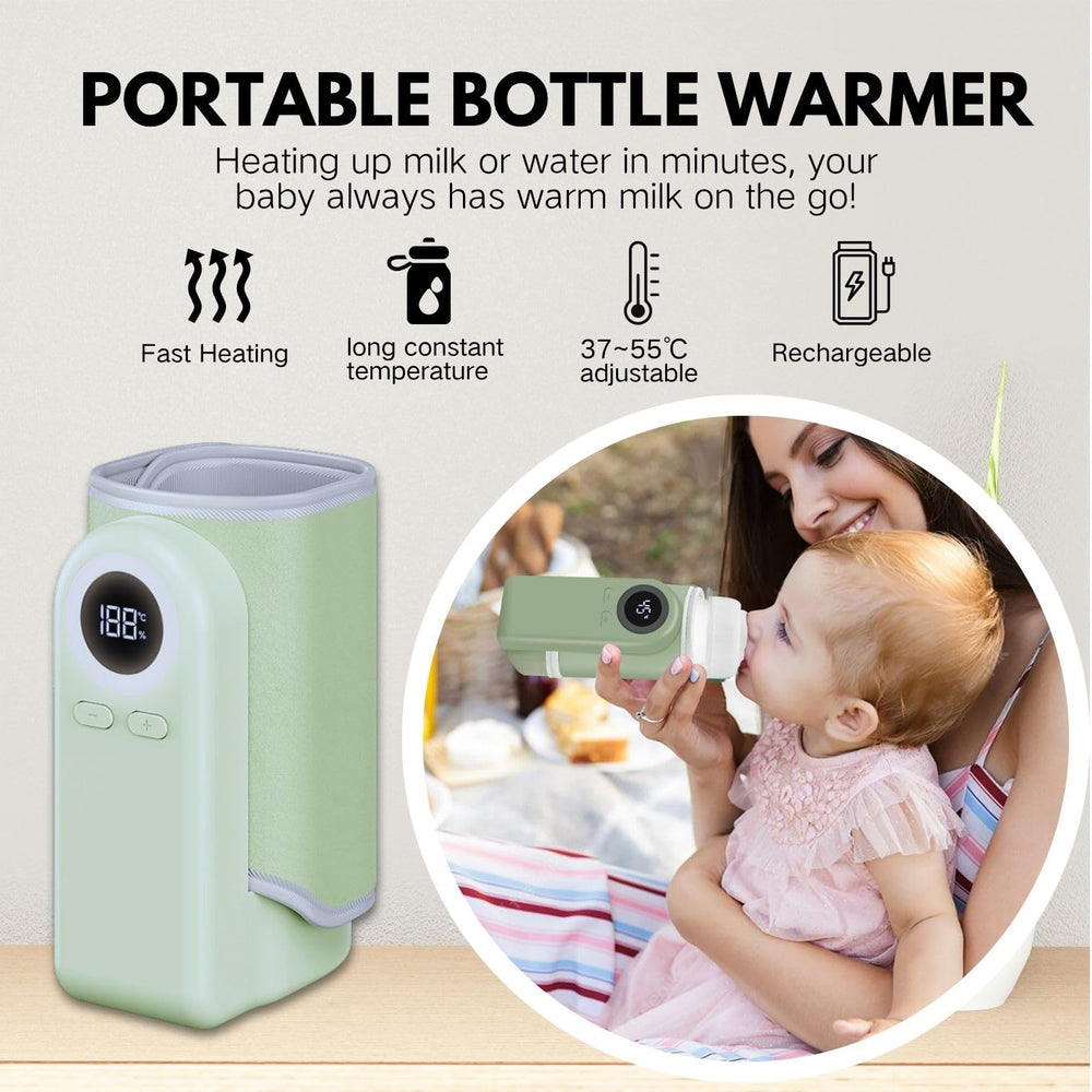 Cozytots wireless bottle warmer with USB charge enables cord-free warmth anywhere.