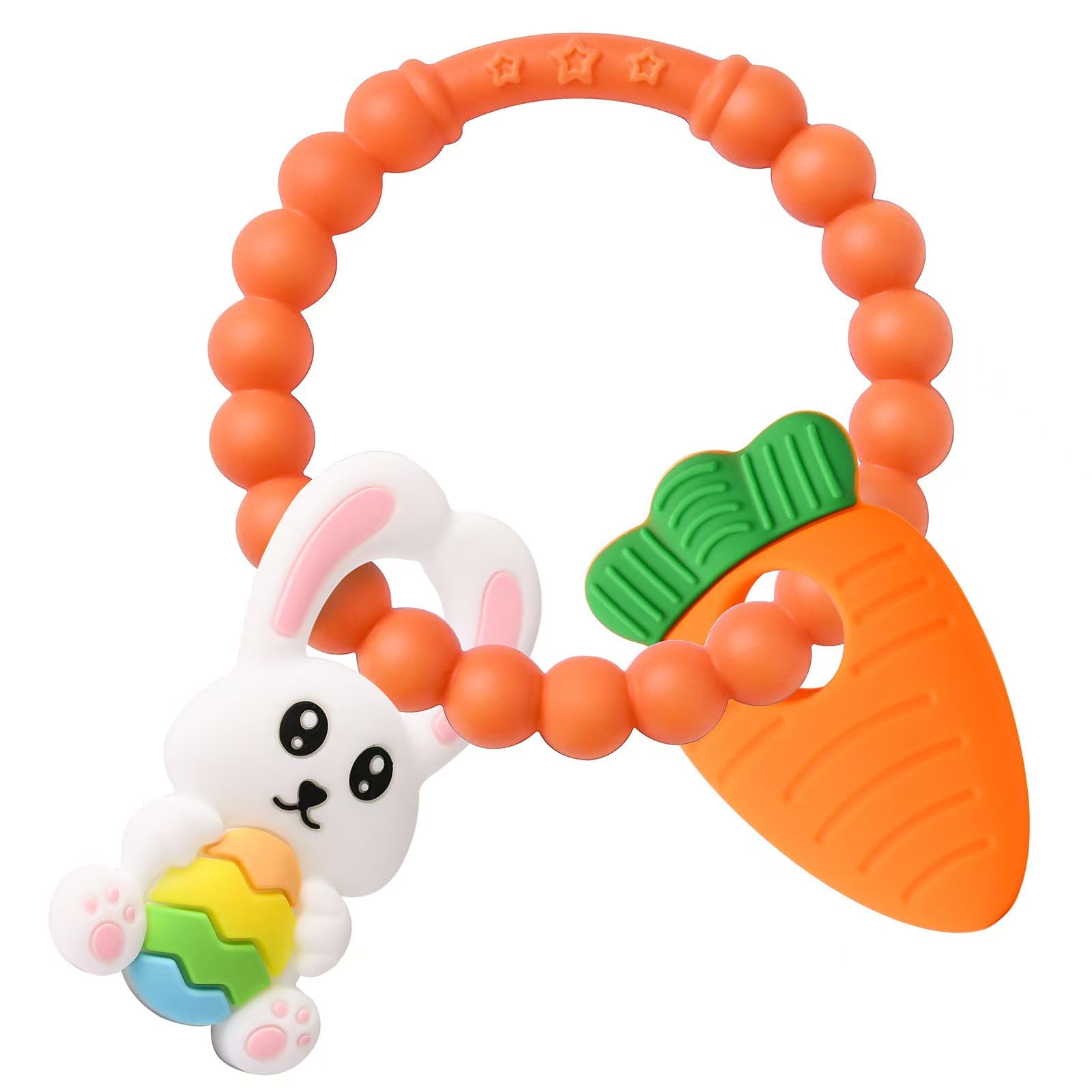 Cozzymore baby teether Easter egg design soothing gums during teething.