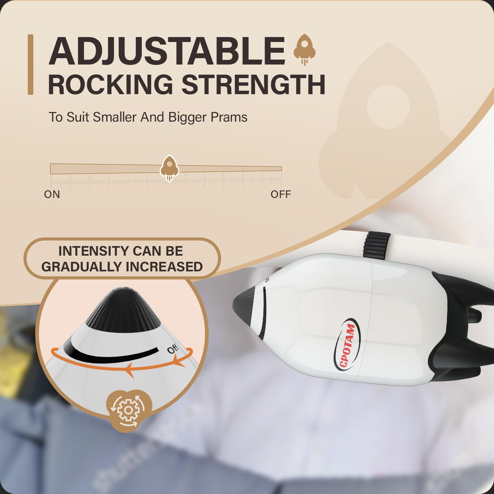 CPOTAM compact travel design fits most strollers and car seats.