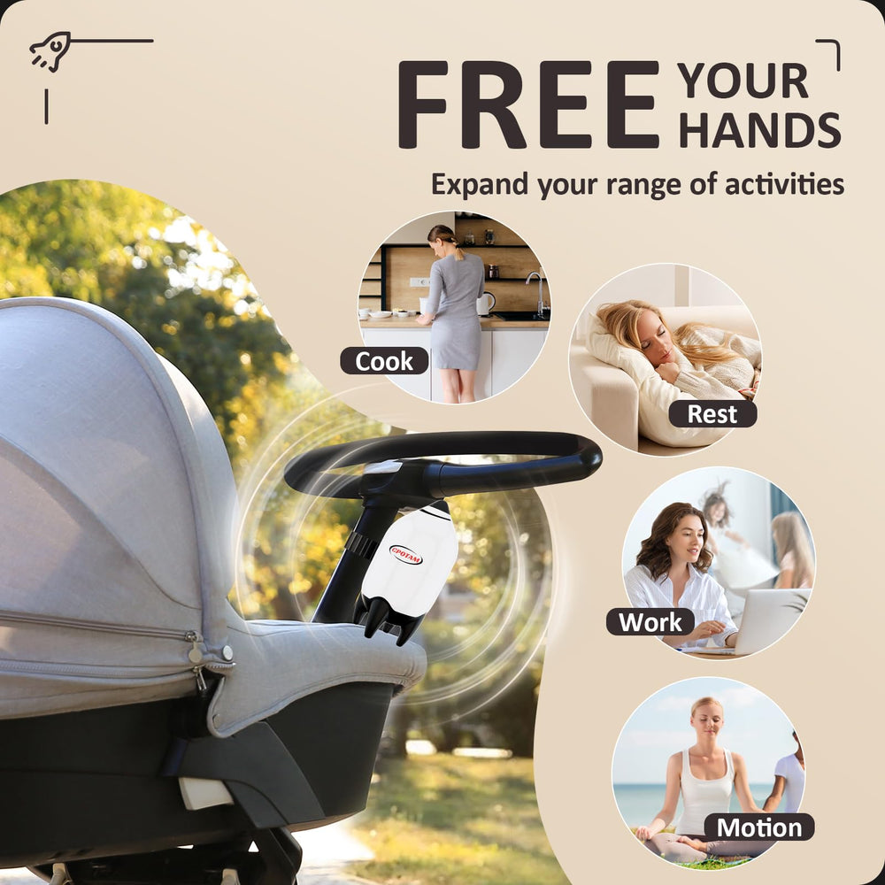 CPOTAM five vibration levels tailor soothing to your baby’s mood.