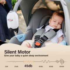 CPOTAM rechargeable baby rocker offers quiet operation for peaceful naps.
