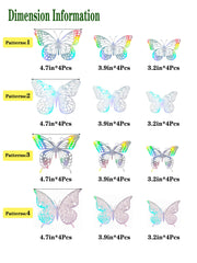 cpqakb 3D butterfly style3 5-inch, light-catching classroom wall accent