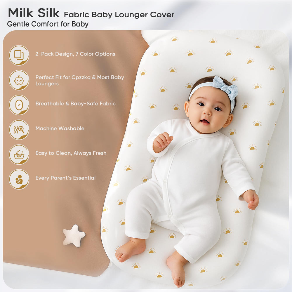 Cpzzkq solid baby lounger cover offers soft, minimal look for cuddles.