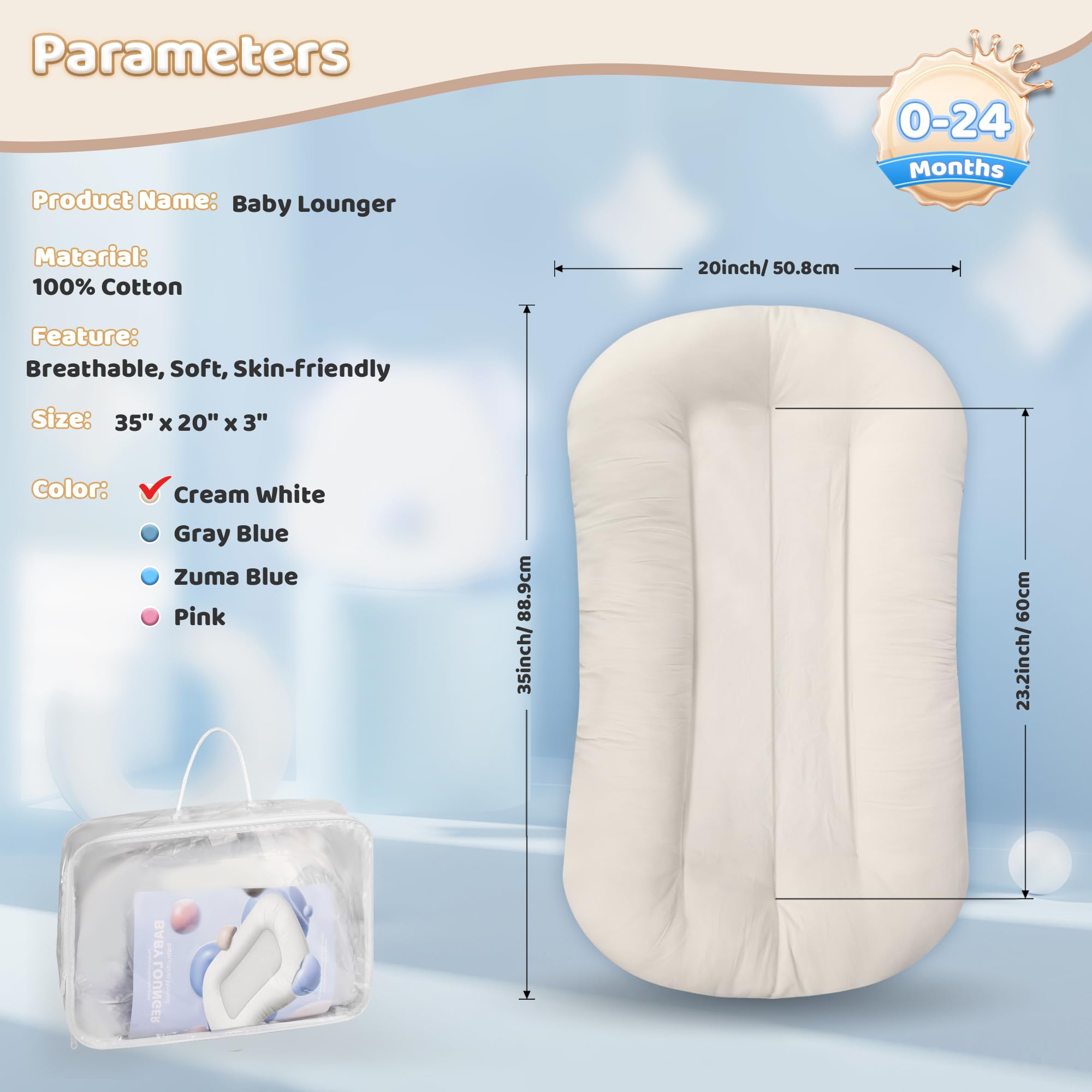 Cpzzkq Baby Lounger for home use and family time.