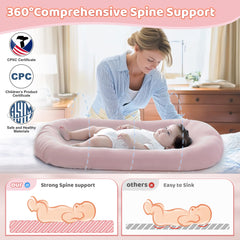 Cpzzkq baby lounger with bumper and filling supporting gentle posture