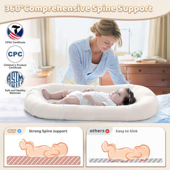 Cpzzkq Baby Lounger is machine washable for easy cleaning.