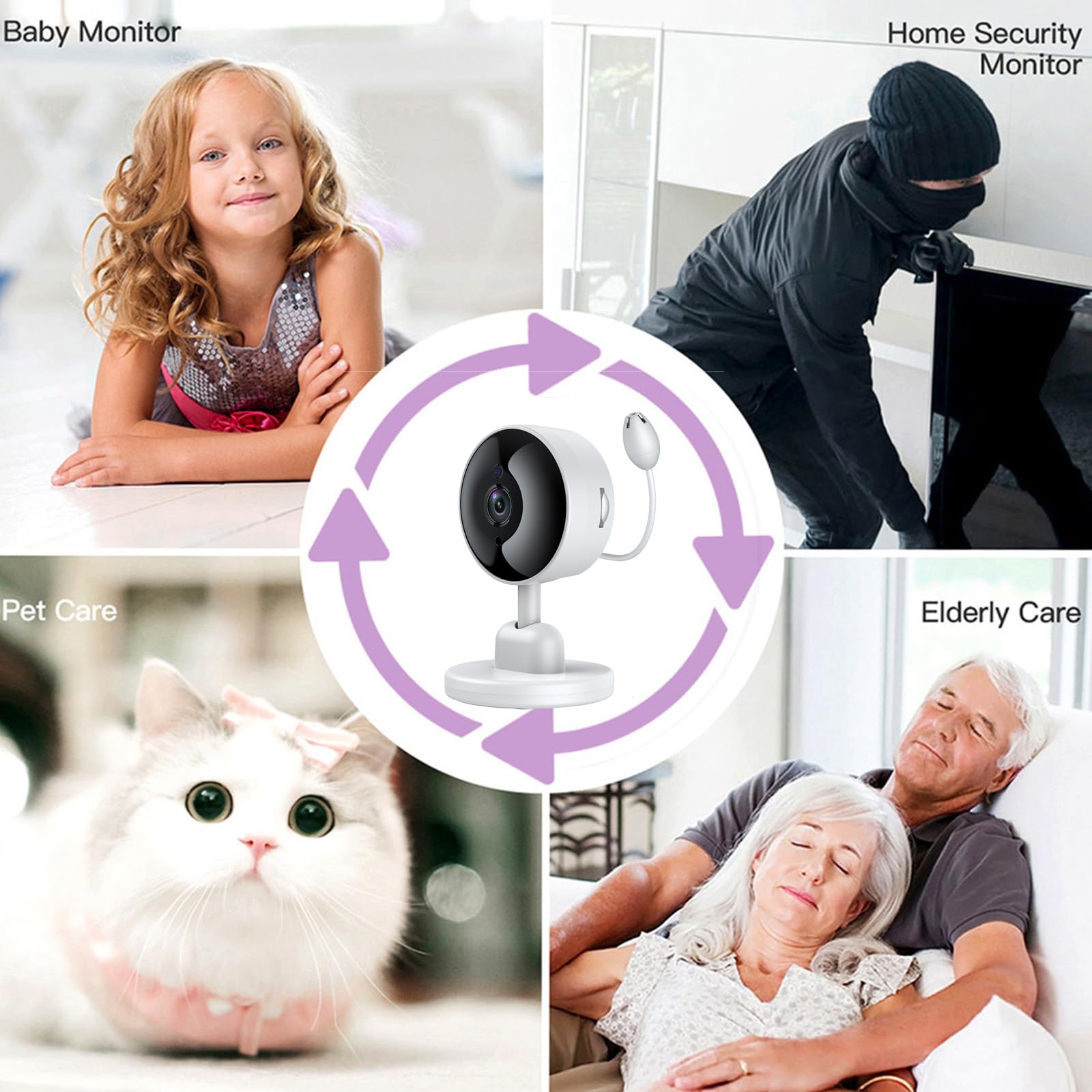 CQH Baby Monitor supports TF card or cloud storage for video saves
