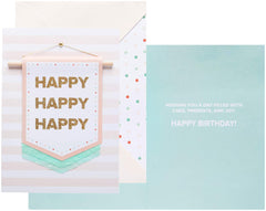 CR Gibson best year yet card with shiny embellishments adds festive sparkle