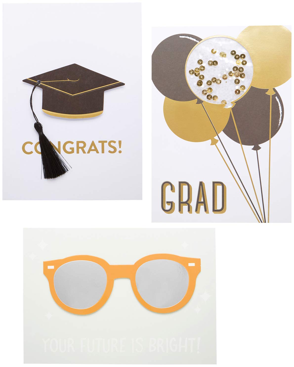 C.R. Gibson Congrats cap card with foil tassel for graduation greetings.