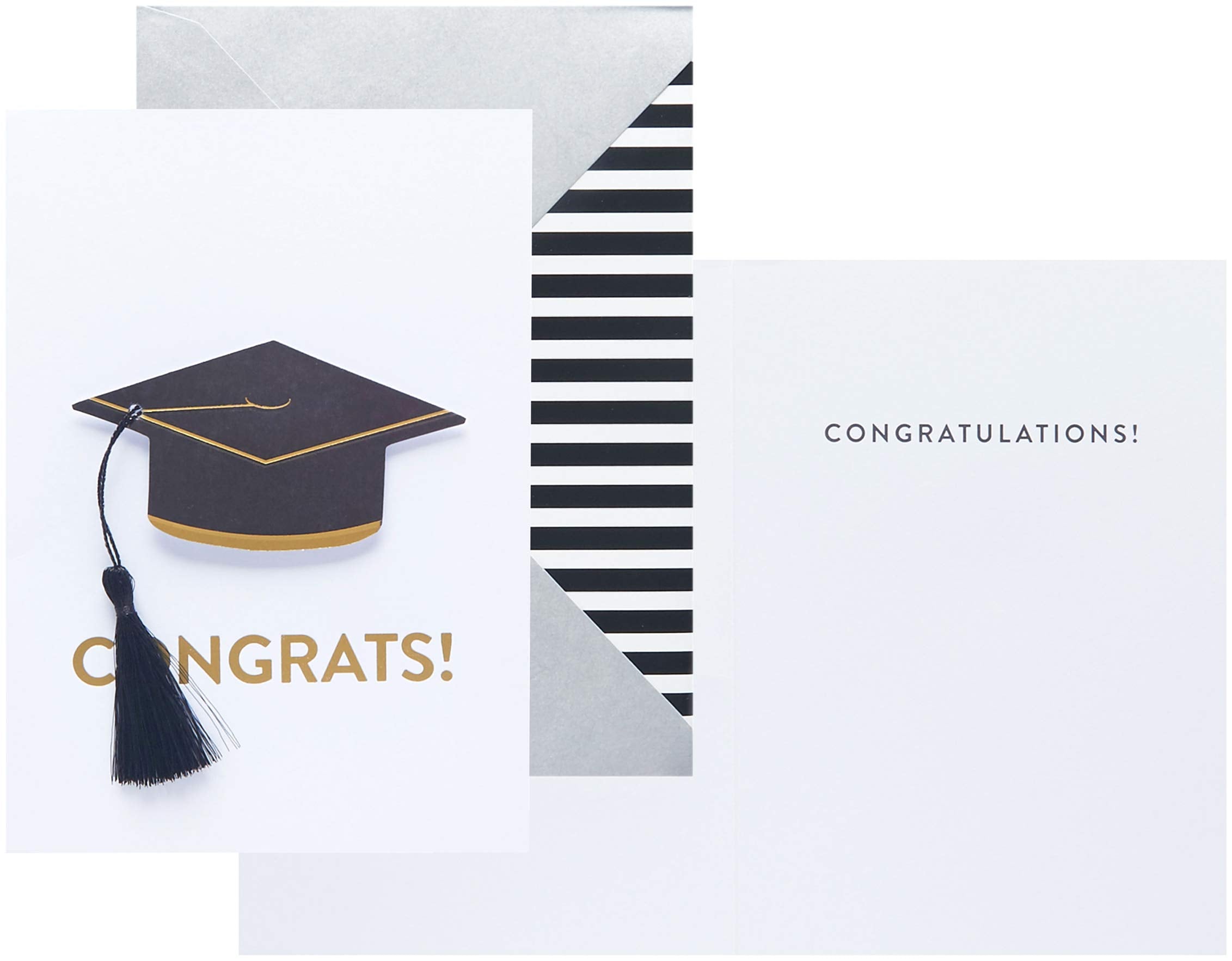 C.R. Gibson Grad card featuring balloons and confetti design.