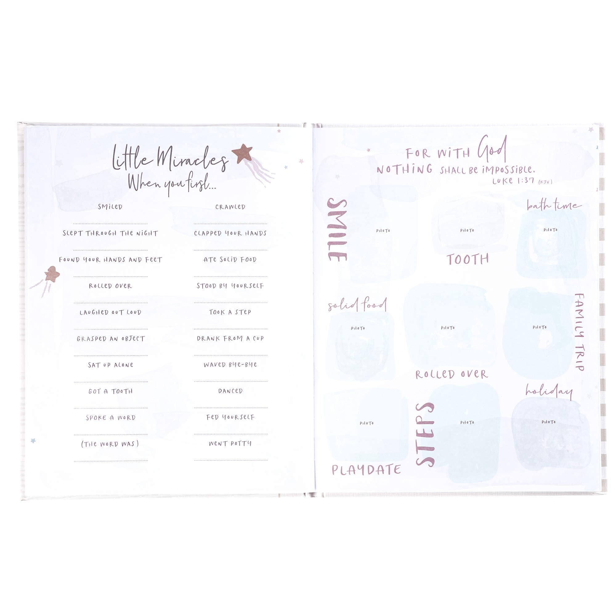 C.R. Gibson Little Blessings memory book has 64 pages to capture memories.