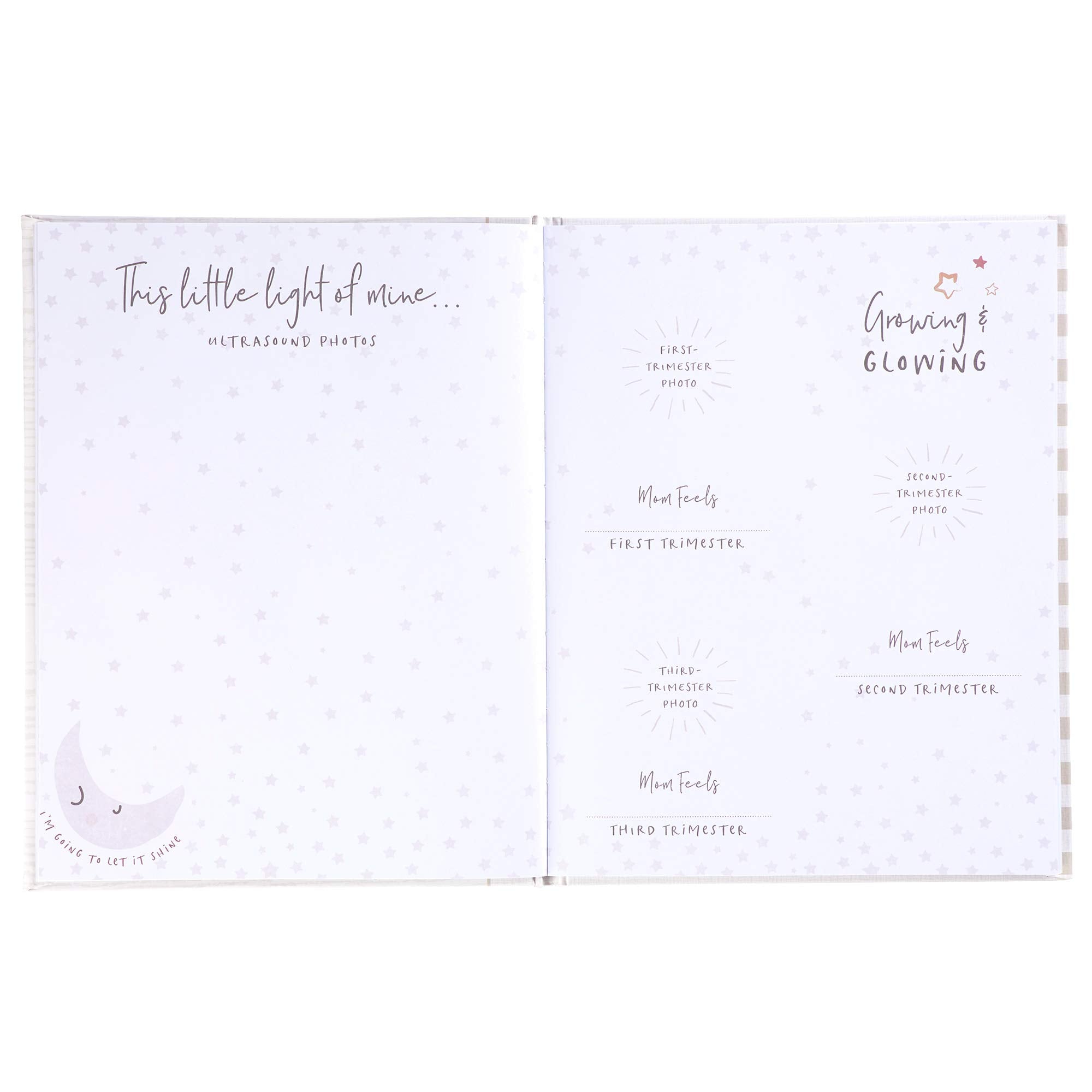 C.R. Gibson Little Blessings memory book with copper foil accents for elegant presentation.