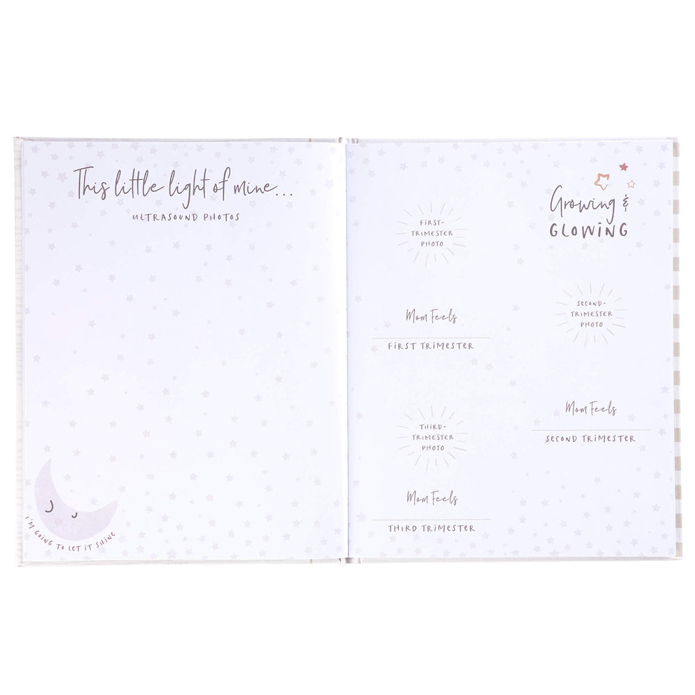 C.R. Gibson Little Blessings memory book with copper foil accents for elegant presentation.
