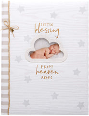 C.R. Gibson Little Blessings memory book with die-cut window for treasured photos.