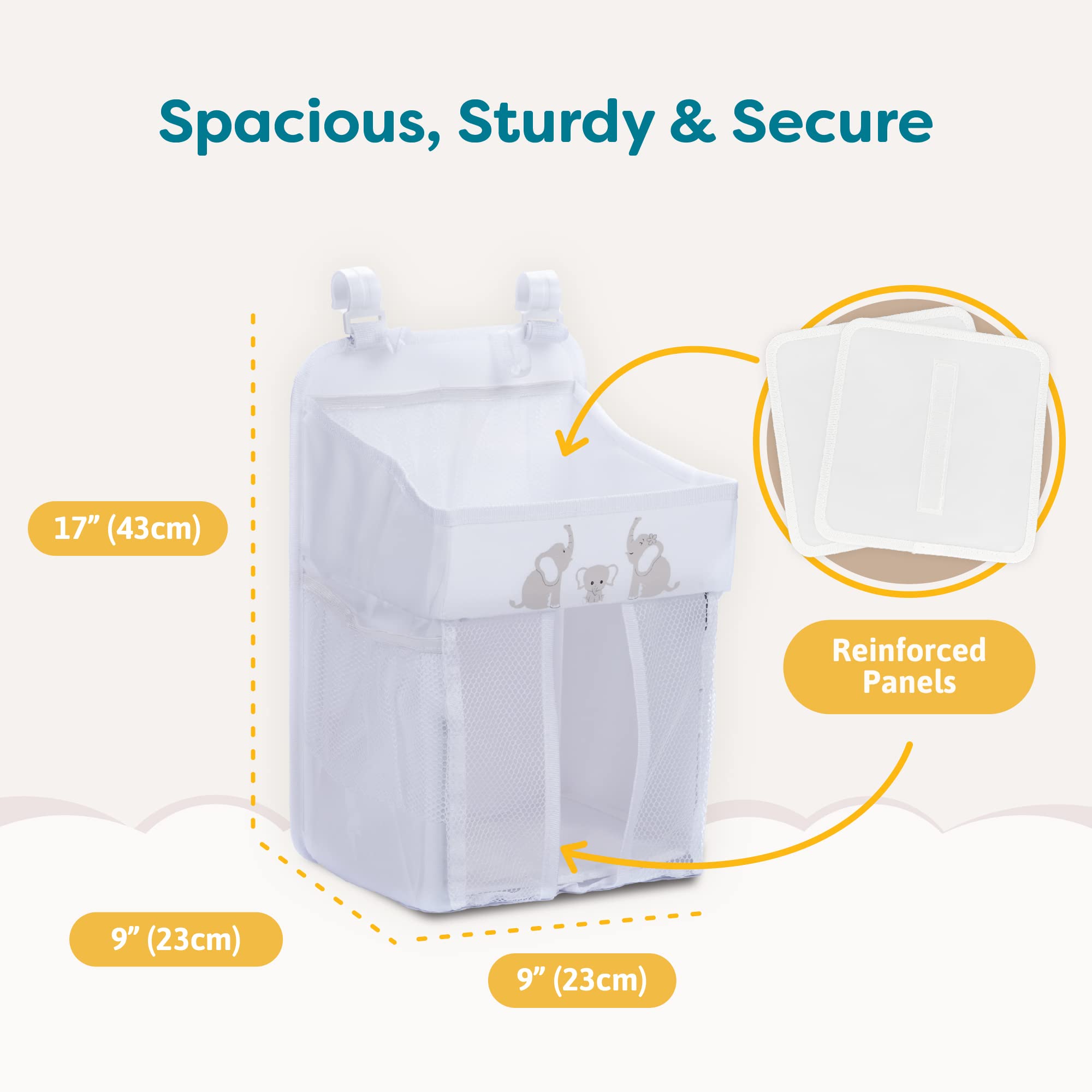 CRADLE STAR sturdy shelves prevent sag for consistent diaper organization