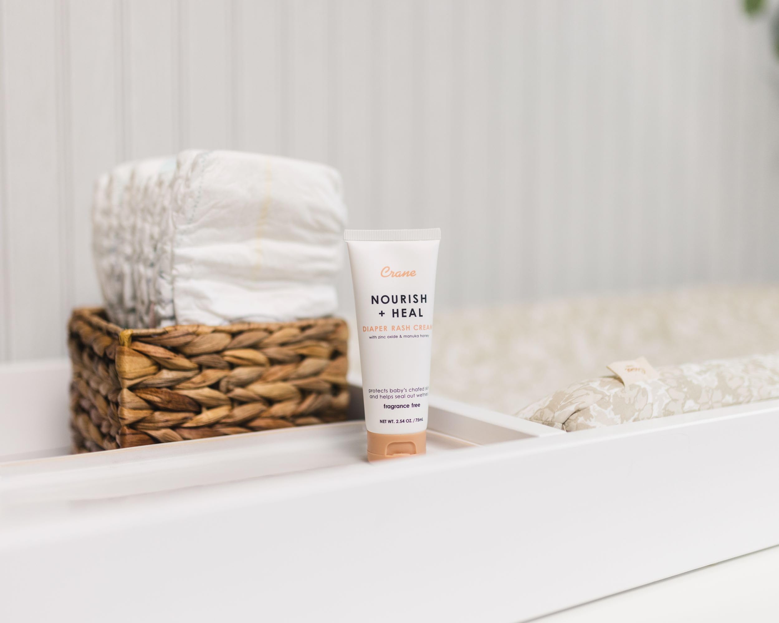 Crane Baby Diaper Cream fragrance-free label indicates suitability for sensitive babies.